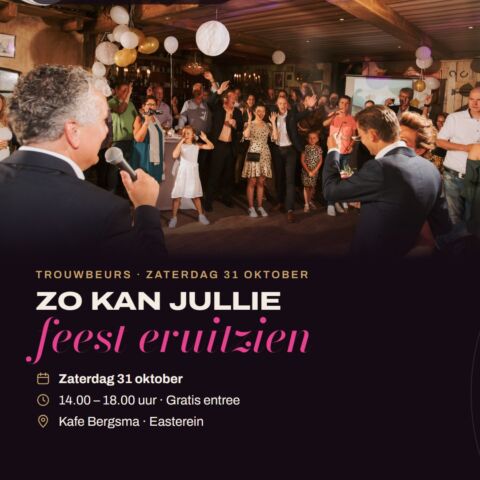 Instagram: Trouwen in Kafe Bergsma? Zo kan jullie feest eruitzien! 🪩 Een volle dansvloer, mooi… (opent in nieuw tabblad)