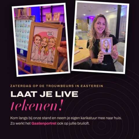 Instagram: Laat je zaterdag live tekenen! 🎨 Op de trouwbeurs Trouwen bij Bergsma tekenen we… (opent in nieuw tabblad)